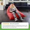 Green Bean® Sitzsack "Triangle" 150x100x100cm mit 220 Liter EPS-Perlen Füllung - Kuschelig Weich Waschbar - Rot Bild 5