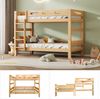 Bett 90x200 cm teilbar – Etagenbett aus Kiefernholz, als 2 Einzelbetten nutzbar Bild 5