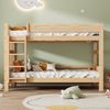 Bett 90x200 cm teilbar – Etagenbett aus Kiefernholz, als 2 Einzelbetten nutzbar Bild 2