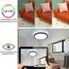 ZMH LED Deckenleuchte Rund Schwarz Gold - Modern Ø30cm Dimmbar mit Fernbedienung 18W Deckenbeleuchtung für Wohnzimmer Küche Flur Bild 2
