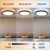 ZMH LED Deckenleuchte Rund Schwarz Gold - Modern Ø30cm Dimmbar mit Fernbedienung 18W Deckenbeleuchtung für Wohnzimmer Küche Flur Bild 3