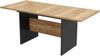 Esstisch ausziehbar H 75 x T 140/180 x B 80 cm, MDF in Dunkelnuss-Schwarz, minimalistisches Design Bild 4