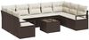 vidaXL Sofa Set mit Kissen 10 pcs Braun Poly-Rattan 3346548 Bild 2
