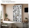 tectake CD-Regal Medienregal Christel in Holzoptik 180x102x23,5cm, Sammlerset 1-tlg, höhenverstellbare und herausnehmbare Zwischenböden Bild 2