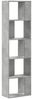 vidaXL Bücherregal 5 Böden Betongrau 45x23,5x162,5 cm Holzwerkstoff 852783 Bild 4