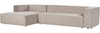 3 Sitzer Sofa VERNON Samtstoff Taupe Rechtsseitig Bild 4
