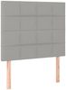 vidaXL Boxspringbett mit Matratze Stoff Hellgrau 90x200 cm, Härtegrad: H2 [3137125] Bild 5