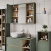 Badspiegelschrank Viola Grün/Artisan 100 x 75 cm mit offenen Regalen Vicco Bild 5