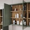 Badspiegelschrank Viola Grün/Artisan 100 x 75 cm mit offenen Regalen Vicco Bild 4