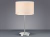 Große LED Tischleuchte Silber mit Stoffschirm weiß, Höhe 55cm Bild 3