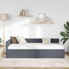 vidaXL Eckbettgestell mit Kopfteil Dunkelgrau 100 cm x 200 cm Samt 42016092 Bild 3