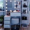 Schminktisch Conrada Weiß 80 cm mit LED Beleuchtung und Hocker Vicco Bild 5