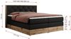 Boxspringbett VENETO KING, Doppelbett mit Multipocket-Matratze, Polsterbett mit Kopfstütze - 200 x 200 cm - Schwarz Kunstleder - H3 Bild 5