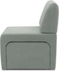 DOMO. collection Sessel 700017, Polstersessel mit Einschubhocker, rechteckig, gepolsterte Rückenlehne, Hocker im Sessel verstaubar, platzsparend, Polsterganitur, 54 x 70 x 82 (BxTxH), schwarz Bild 3