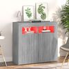 vidaXL Sideboard mit LED-Beleuchtung Grau Sonoma 80x35x75 cm 815730 Bild 3