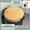 Wand-Kosmetikeimer 3 l, Badmülleimer 2-Wege-Montage, rund, schwarz Bild 5