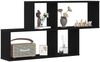 vidaXL Wandregal Schwarz Eichen-Optik 76 x 15 x 53 cm Holzwerkstoff 862648 Bild 3