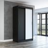 Schwebetürenschrank PAX 2-türig Schrank 120 cm (mit Spiegel) Farbe: Schwarz , weiß Bild 2