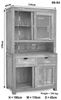 Buffet Akazie 110x45x190 white stone getüncht NATURE WHITE #64 Bild 5