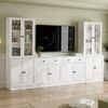 VOWNER TV-Schrank mit Bücherregalen für Fernseher bis zu 70 Zoll, 280 cm TV-Ständer (4-St) Wohnzimmer-Fernsehschrank mit gehärteten Glastüren und Einlegeböden Bild 2