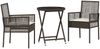 vidaXL Garten Bistro Set 3 pcs Braun Poly-Rattan 3334963 Bild 2