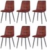 HTI-Living Esszimmerstuhl Esszimmerstuhl 6er Set Braun Mesa (Set, 6 St), Küchenstuhl mit Samtbezug Bild 3