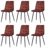 HTI-Living Esszimmerstuhl Esszimmerstuhl 6er Set Braun Mesa (Set, 6 St), Küchenstuhl mit Samtbezug Bild 2
