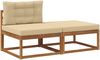vidaXL Sectional Sofa Einheiten mit Kissen 2 Stück Natur 900550 Bild 2