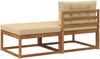 vidaXL Sectional Sofa Einheiten mit Kissen 2 Stück Natur 900550 Bild 5