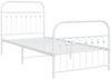 vidaXL Bettgestell mit Kopf- und Fußteil Metall Weiß 90x200 cm 376660 Bild 3
