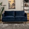 Bronx71 Samt Sofa Denver 2,5-Sitzer dunkelblau Bild 4