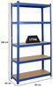 PROREGAL Schwerlastregal Ragnar für Gesamtlast 875kg Maße: 180 x 120 x 40 Blau, Kellerregal, Steckregal, Garagenregal, Lagerregal Bild 2