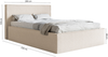 Selsey 'Lucera' Polsterbett mit Chenille-Bezug und Stauraum, creme, 180x200 cm Bild 5