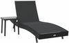vidaXL Sonnenliege 2 pcs Schwarz Poly-Rattan 42009980 Bild 2