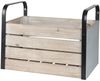 Holzkisten-Set mit Metallgriffen 2-teilig Aufbewahrungsbox Zeitschriftensammler Bild 2