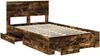vidaXL Bettrahmen mit Schubladen Raucheiche 120 x 190 cm Holzwerkstoff 3410926 Bild 5