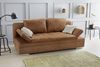 Schlafsofa verstellbar Bettkasten Couch Steppung Antiklederoptik in Braun Curry Bild 2