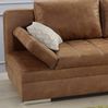 Schlafsofa verstellbar Bettkasten Couch Steppung Antiklederoptik in Braun Curry Bild 4