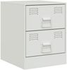 vidaXL Nachttische 2 Stk. Weiß 34,5x39x44 cm Stahl 841630 Bild 5