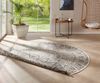In- und Outdoor Wendeteppich Rund Lilja - grau creme - 140 cm Durchmesser Bild 2