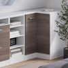 Eck-Küchenschrank für Dachschrägen R-Line Edelgrau 75.6 cm mit 1 Tür, Schrankkorpus 60 cm Tiefe Vicco Bild 4