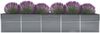 Hochbeet für Garten OSKAR Grau 400x80x45cm Verzinkter Stahl Hochbeet Metall Gartenbeet Kräuterbeet Blumenbeet Beet hoch Frühbeet für Garten Gemüsebeet Bild 3