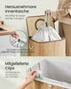 SONGMICS Pfandflaschen-Sammelbehälter, 120 L Pfandflaschen-Behälter, Bambus, Flaschensammler Leergut, Recycling-Behälter, mit Loch, Deckel, Innensack mit Griffen, Küche, naturbeige RRB012Y01 Bild 4