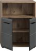 furnling Badkommode Standschrank Ivy, Midikommode mit 2 Türen & offenem Fach, MDF Front, Stauraumschrank Bad Bild 3