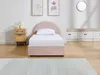 Vente-unique - LIRIMO Bett SamtStoff Puderrosa - B 202 cm x H 87 cm x L 103 cm Bild 3