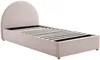 Vente-unique - LIRIMO Bett SamtStoff Puderrosa - B 202 cm x H 87 cm x L 103 cm Bild 4
