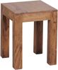 Wohnling Beistelltisch Massiv-Holz 35x35 cm Wohnzimmer-Tisch Design braun Sheesham Bild 2