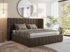 Polsterbett GOLETTA CLASSIC 180 x 200 cm mit gepolstertem Kopfteil, stabilem Bettrahmen, Lattenrost und Bettkasten mit Gasdruckfedern, Doppelbett, zeitloses Design Pocket Matratze - Braun Velvet - VIRE LUX Bild 1
