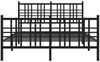vidaXL Bettgestell mit Kopf- und Fußteil Metall Schwarz 120x200 cm 376340 Bild 4