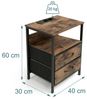 Relaxdays Beistelltisch mit LED & USB-Anschluss Bild 3